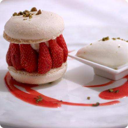 Glace aux macarons